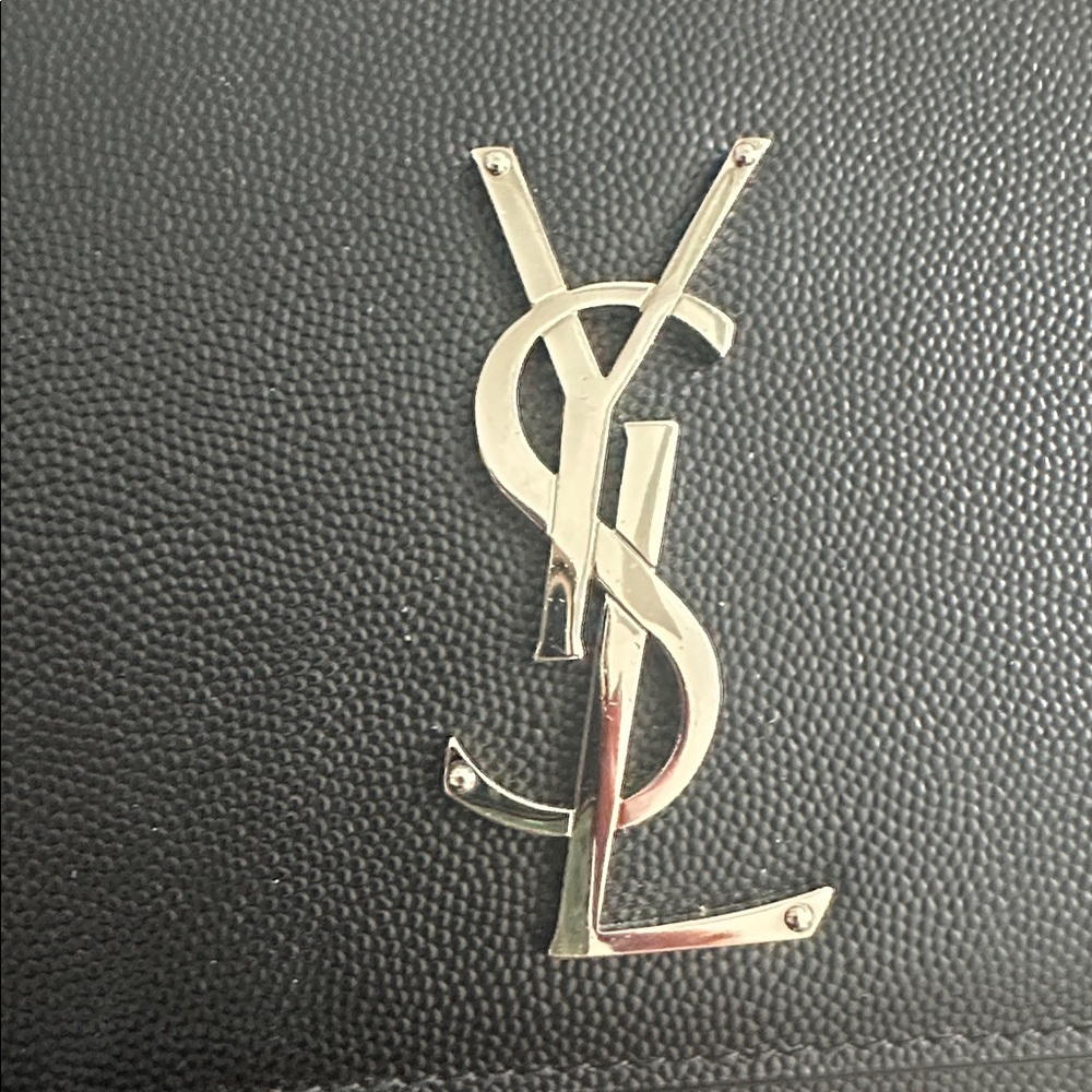 Yves Saint Laurent Black Crossbody Bag with Silver Chain - Picture 6 of 8